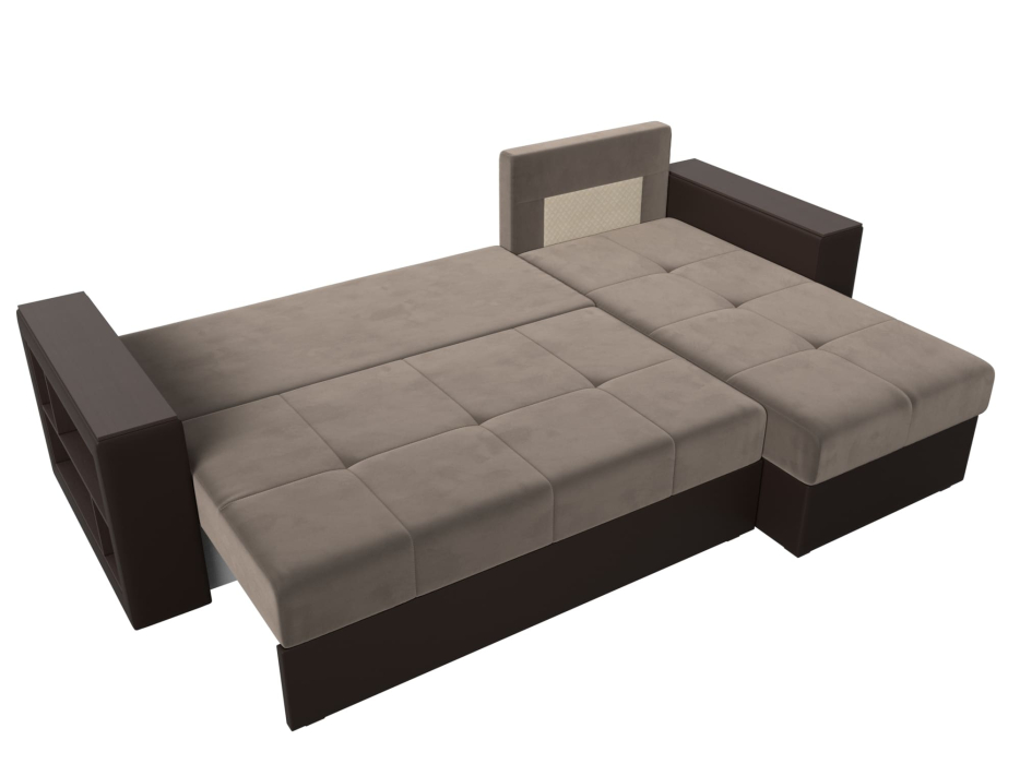 Диваны угловые в гостиную, Диван угловой Дубай Лайт угол универсальный, велюр/экокожа