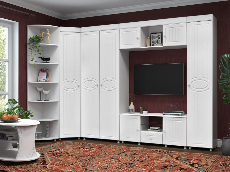 Угловые шкафы, Монако МН-66 Шкаф угловой с зеркальной дверью (410)