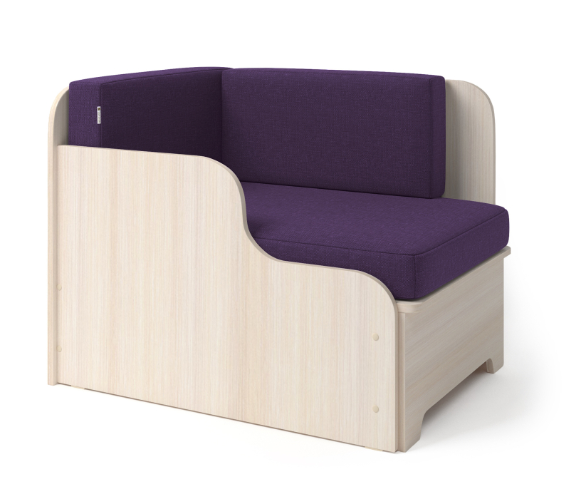 Диваны прямые кухонные, Кушетка детская Мелодия левая, рогожка