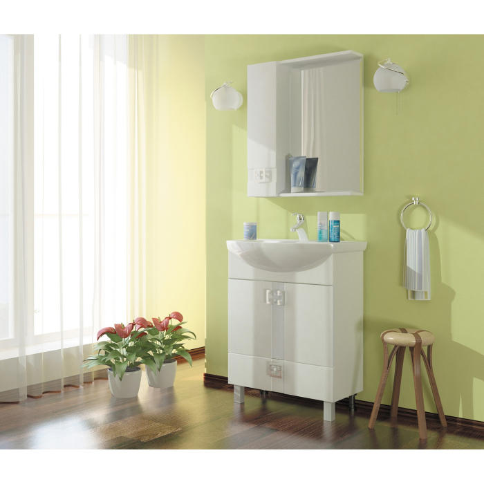 Тумбы без раковины, Тумба д/ванной КВАДРО-65 под  умывальник Элеганс-65 (ПВХ)