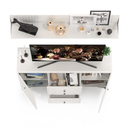 Комод-ТВ-тумба Валенсия 13.309 с навесной полкой № 88