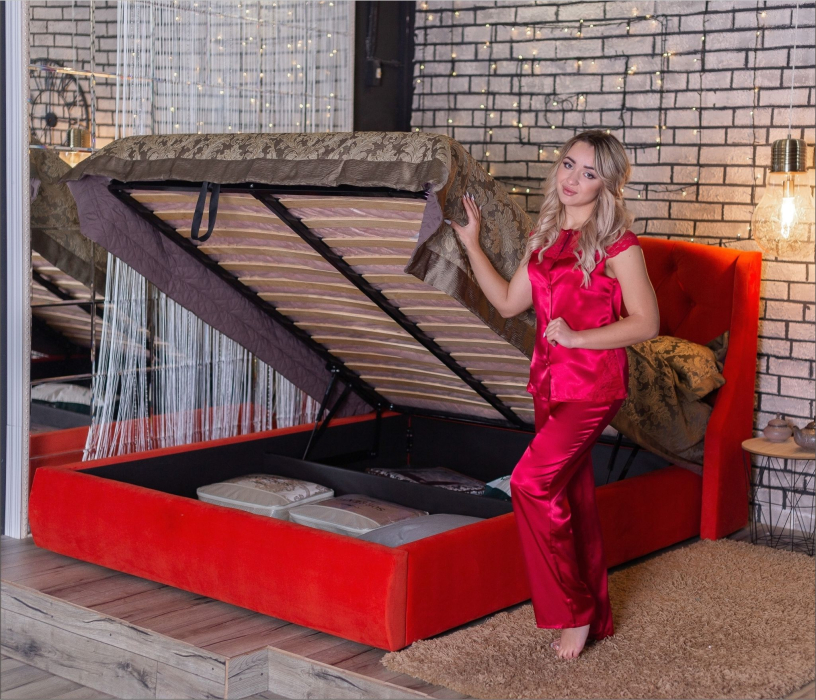 Двуспальные, Мягкая кровать Stefani 1600 с подъемным механизмом