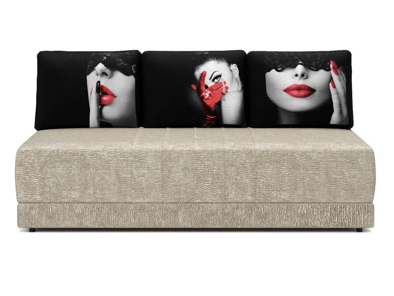 Диваны прямые, Диван-кровать Страйк, еврокнижка, велюр