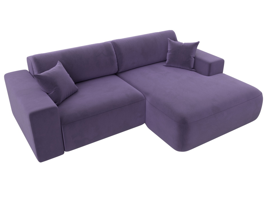 Диваны угловые в гостиную, Диван угловой Лига-036 Классик правый угол, велюр