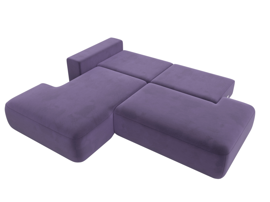 Диваны угловые в гостиную, Диван угловой Лига-036 Модерн левый угол, велюр