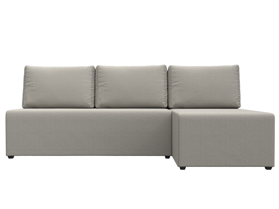 Диваны угловые в гостиную, Диван угловой Поло правый угол, рогожка Амур