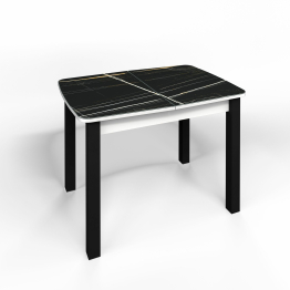 Флорида Стол белый, ноги квадрат/черные №11