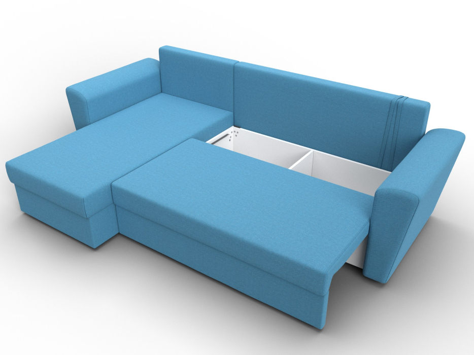 Диваны угловые в гостиную, Угловой диван Амстердам Лайт левый угол, рогожка Амур