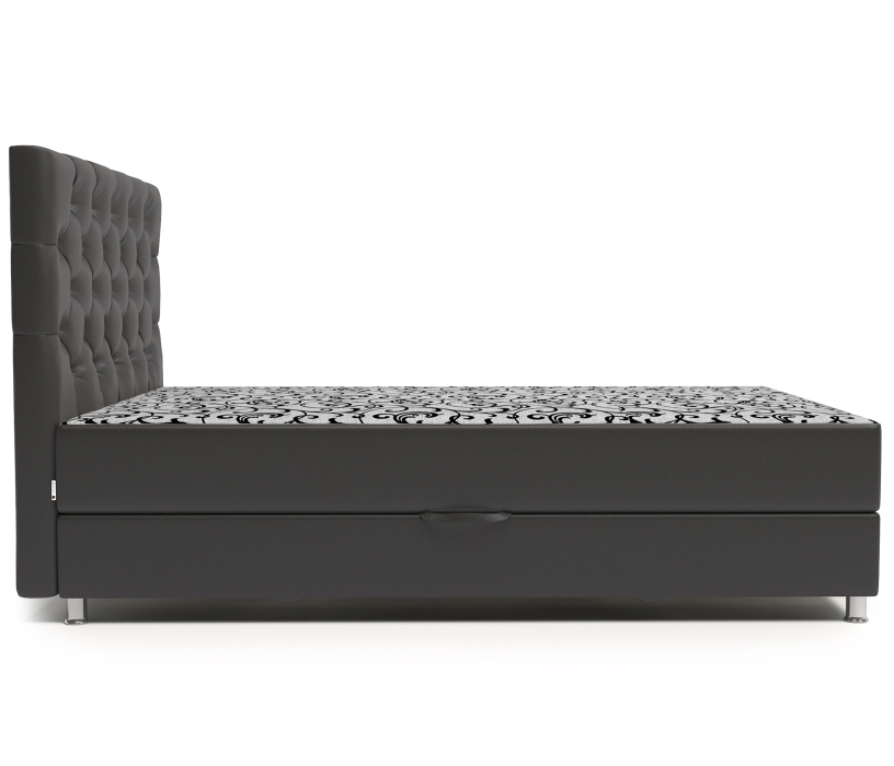 Мягкая кровать, Кровать тахта Шармэль 160 с подъемным механизмом, шенилл / экокожа