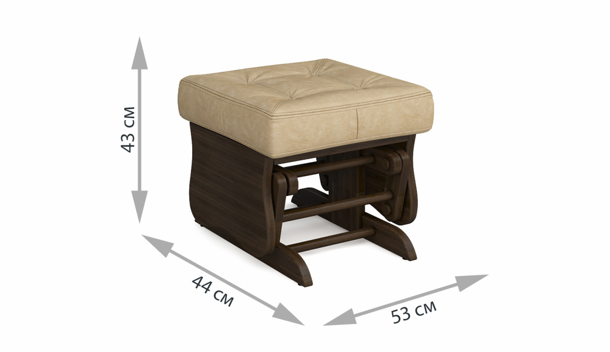 Пуфы, Пуф-качалка Джильо Дуб темный — бежевый