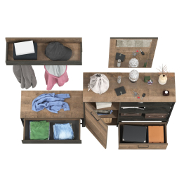 Набор мебели для прихожей Трувор с зеркалом и вешалкой