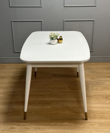 Стол Kenner 1300K раздвижной, стекло сатин