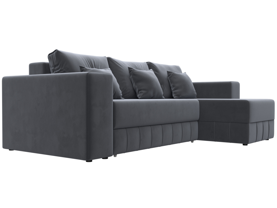 Диваны угловые в гостиную, Диван угловой Лига-076 угол универсальный, велюр SEVEN