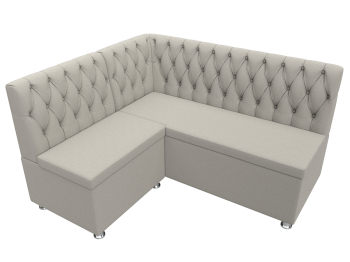 Диван кухонный угловой Мирта левый угол, рогожка Амур