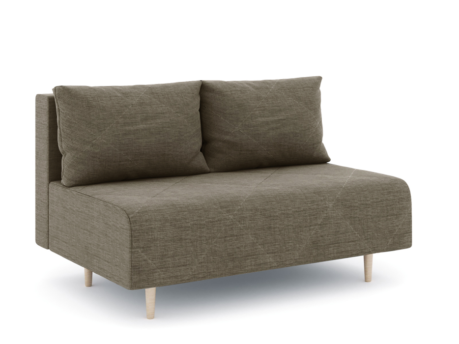 Дизайнерские диваны для гостиной, Диван прямой нераскладной Милли мини 2-х  местный без подлокотников, рогожка Люкс