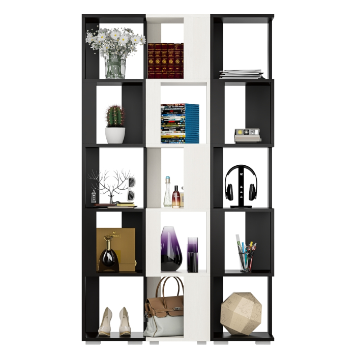 Стеллажи, Комплект их 3-х открытых стеллажей.