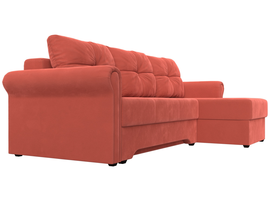 Диваны угловые в гостиную, Угловой диван Леон правый угол, микровельвет