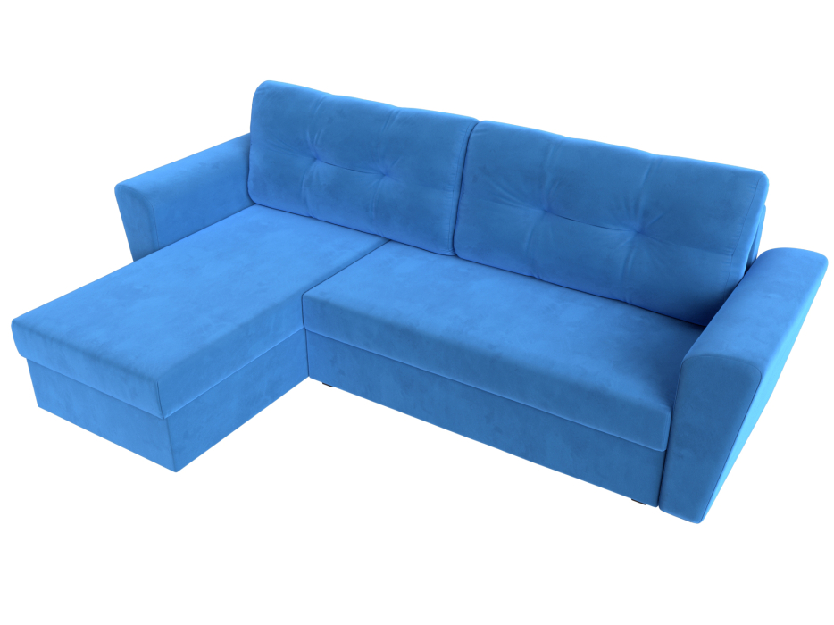 Диваны угловые в гостиную, Угловой диван Амстердам Лайт левый угол, велюр