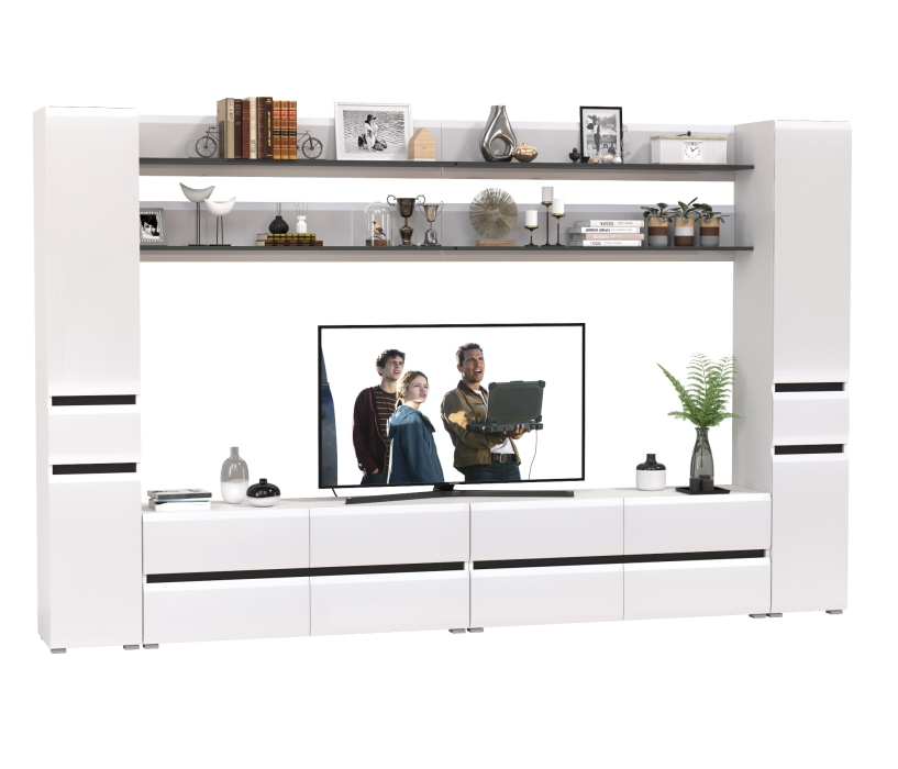 Стенки для гостиной, Сидней стенка в гостиную модульная № 124