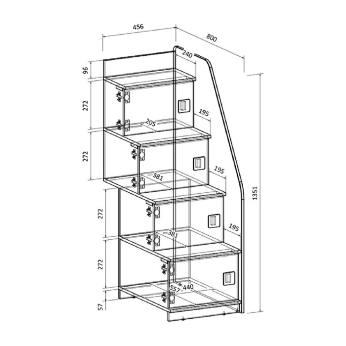 Для подростков, Двухъярусная кровать Легенда D606.3 75х175