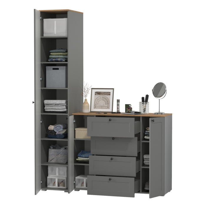 Прихожие, Шкаф-пенал и комод четыре ящика Остин