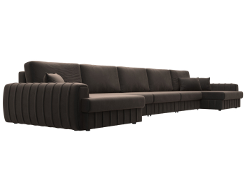 Диван П-образный Лига-057 НПБ МегаЛонг, велюр SEVEN