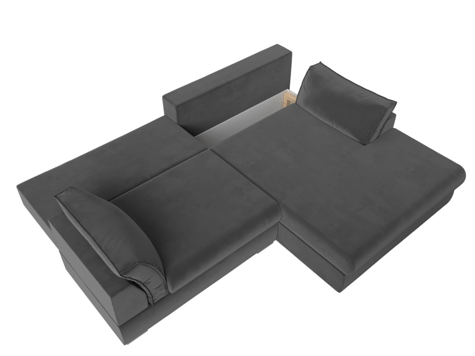 Диваны угловые в гостиную, Угловой диван Пекин угол правый, велюр