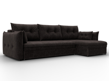 Диван угловой Лига-100 НПБ угол универсальный, велюр BRUT