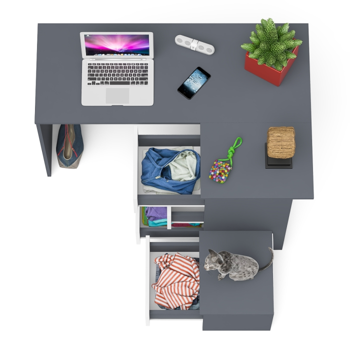 Угловые, Угловой компьютерный стол Мори МС-16 правый с тумбой ТМП400