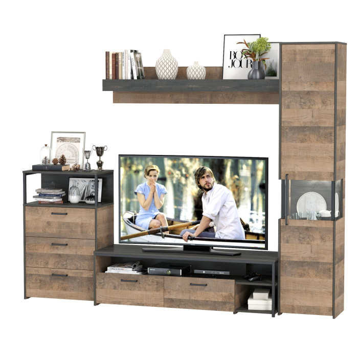 Стенки для гостиной, Стенка для гостиной с подсветкой Трувор № 23