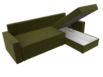 Диван угловой Верона Лайт правый угол, микровельвет