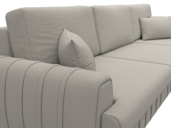 Диван прямой Лига-057 НПБ Лонг, рогожка Амур