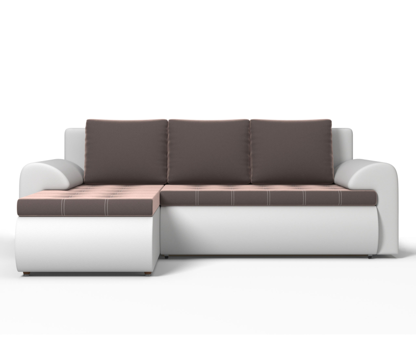 Диваны угловые в гостиную, Угловой диван Ванкувер левый, экокожа/велюр