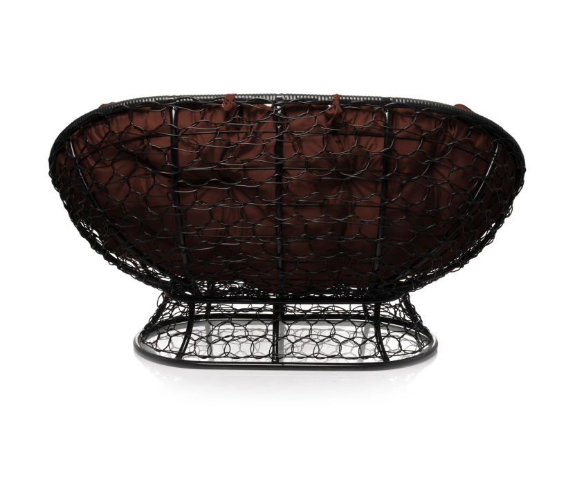 Диваны, Диван МАМАСАН с ротангом чёрный