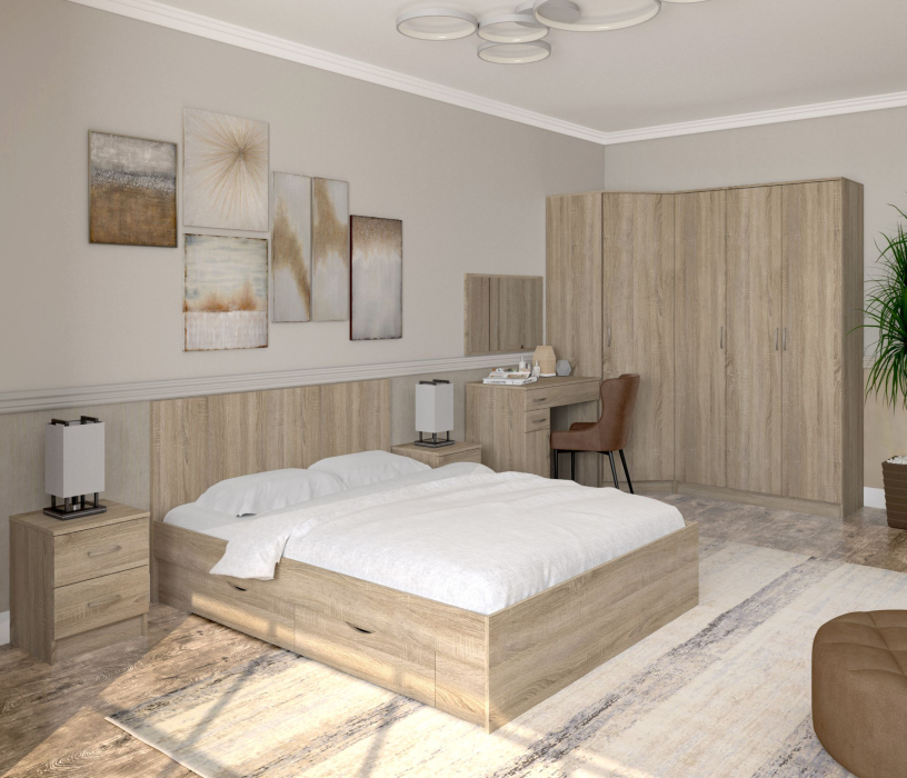 Туалетные столики, Стол туалетный Фреш три ящика/дверь СТФР 1