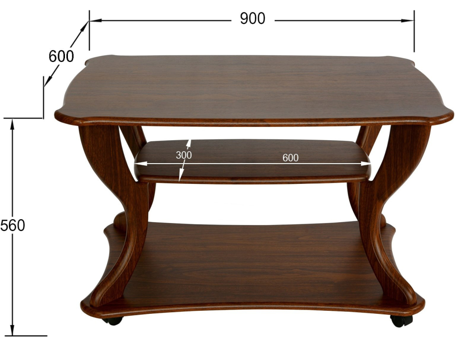 Журнальные столики на колесах, Стол журнальный Маэстро СЖ-02
