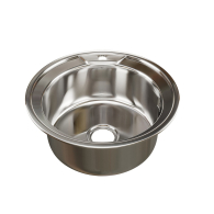 Кухонные мойки, Мойка круг d 49 (0,6) вып 3 1/2 MIXLINE (глуб чаши 17см) с сифоном