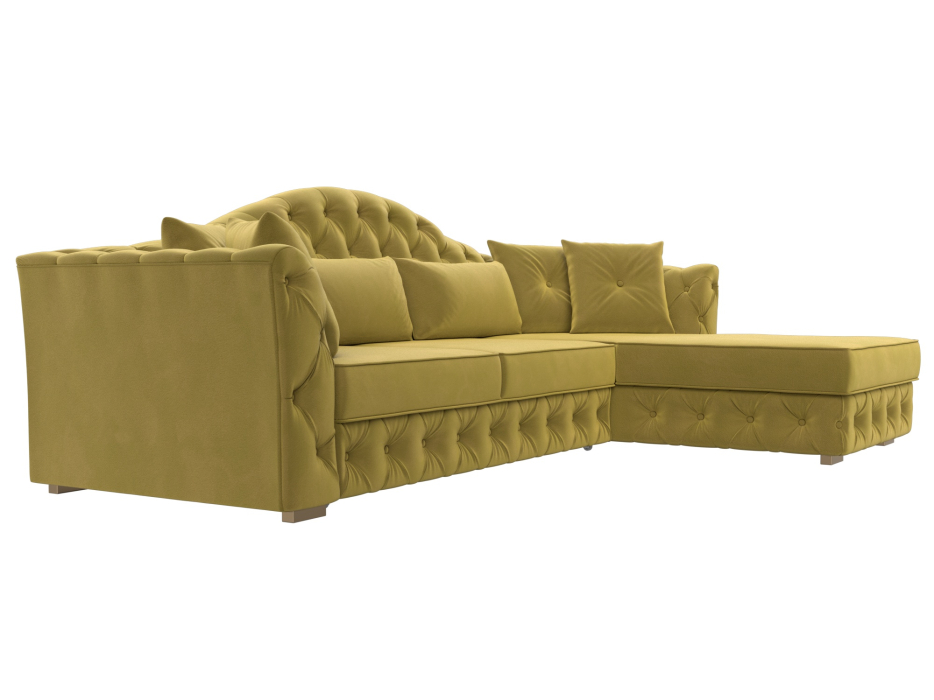 Диваны угловые в гостиную, Диван угловой Артис правый угол, микровельвет