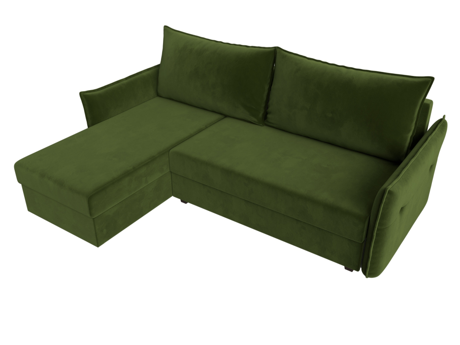 Диваны угловые в гостиную, Угловой диван Лига-004 левый угол, микровельвет