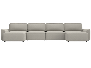 Диван п-образный Лига-048 НПБ лонг, рогожка Амур