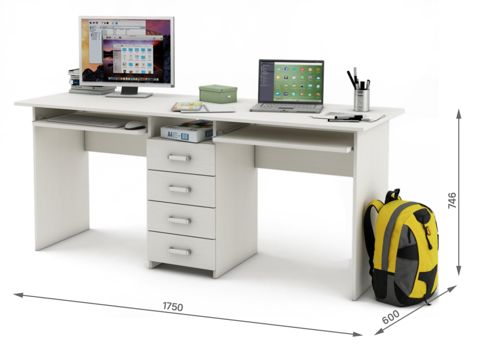 Прямые, Письменный стол Лайт-11К