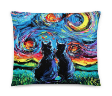 Декоративные подушки, Декоративная подушка Коты Ван Гог, 40х40