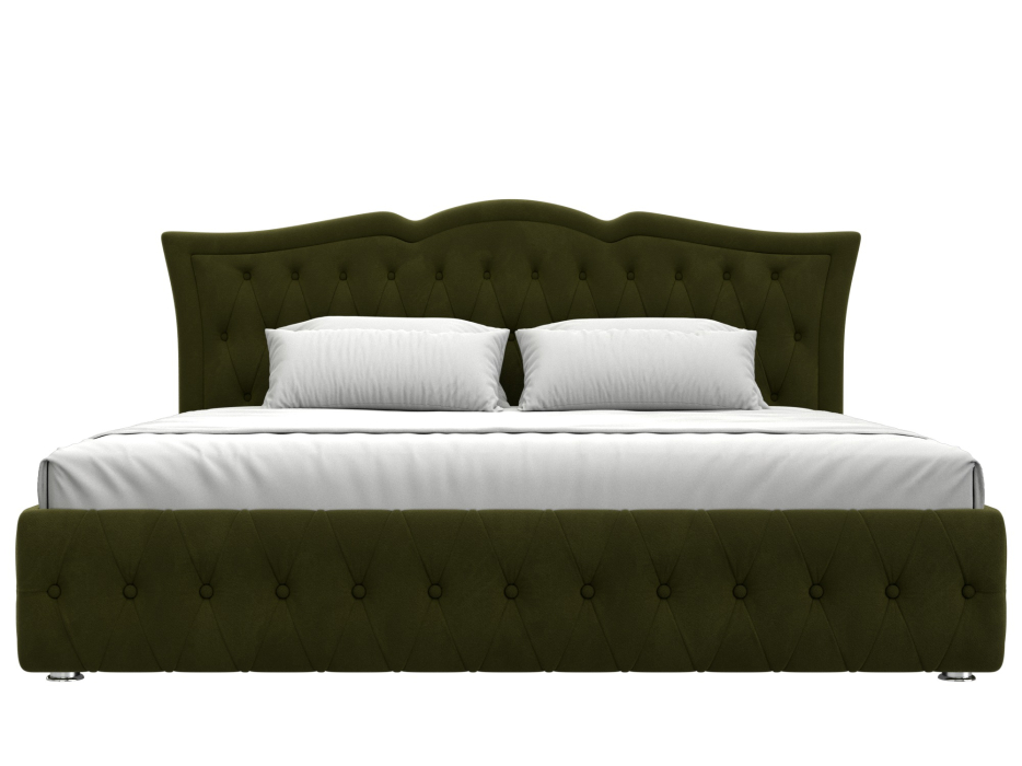 Мягкая кровать, Кровать интерьерная Герда 200, микровельвет