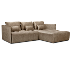 Диваны угловые в гостиную, Диван еврокнижка угловой Чилетти, микровелюр