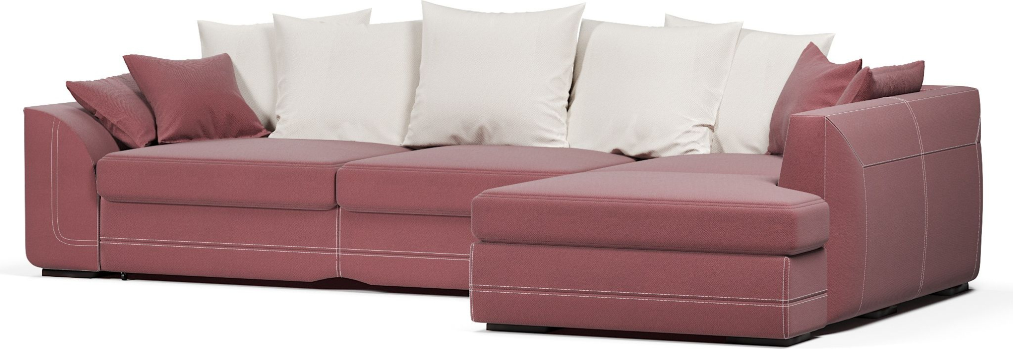 Диваны угловые в гостиную, Диван-кровать угловой Калифорния дельфин,велюр + экокожа