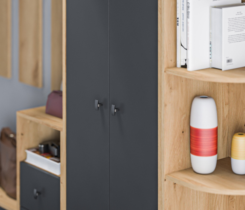 Прихожие, Прихожая Сидней Дуб дикий/Диамант серый