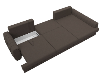 Диван угловой Лига-057 НПБ Лонг угол правый, рогожка Амур