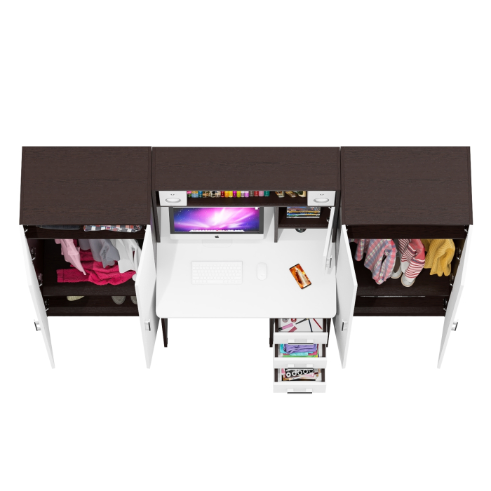 Домашние кабинеты, Стол для компьютера и два шкафа СК-9