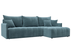 Диваны угловые в гостиную, Диван угловой Лига-054 НПБ угол универсальный, велюр SEVEN