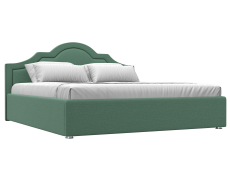 Мягкая кровать, Кровать интерьерная Афина 180, рогожка Амур